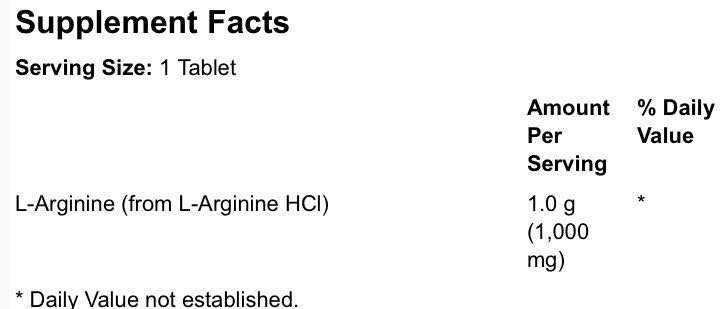 NOW L-Arginine 500 mg